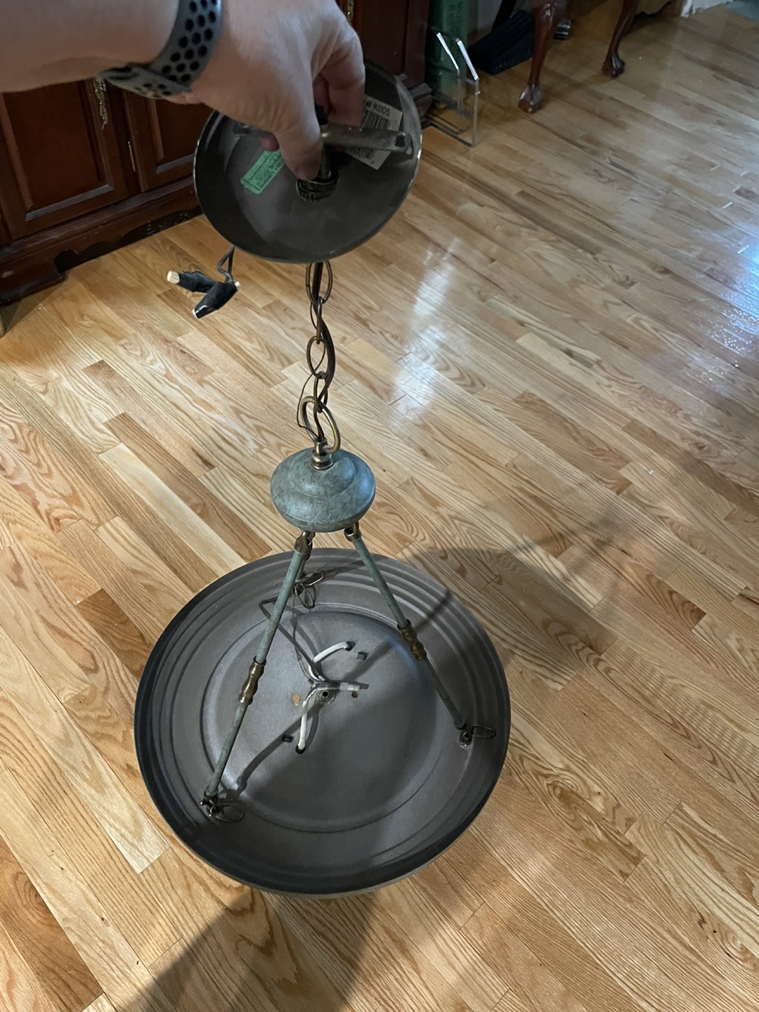 Beautiful Green Floral Glass Pendant Light Fixture - photo 2