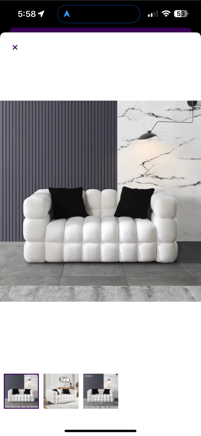 Cloud-like White Sofa - photo 5