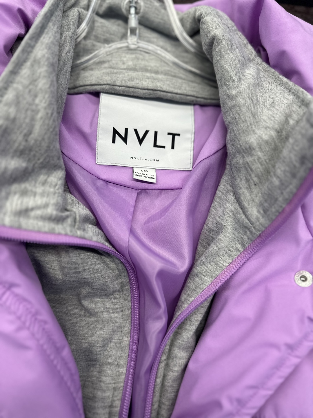 NVLT Lavender Quilted Jacket with Hoodie - photo 2