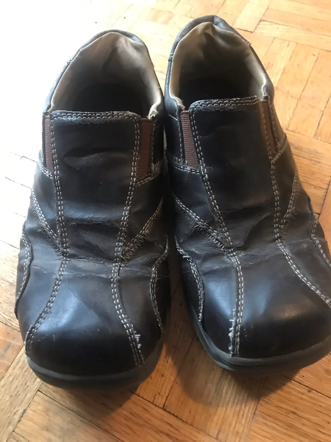 Boy’s Brown Leather Slip-On Shoes 🧡 image indicator(2)