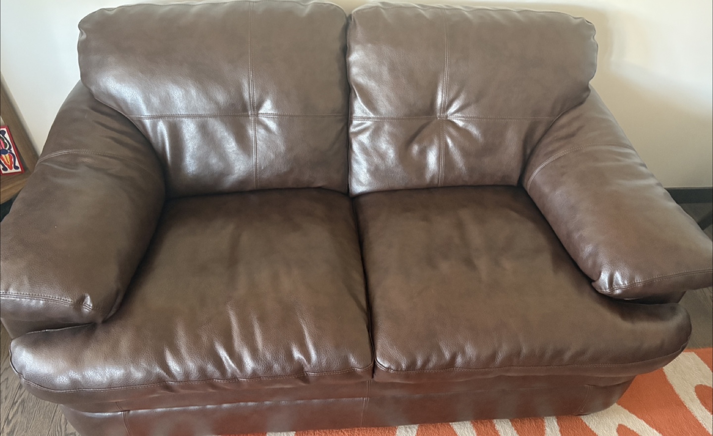 Brown Leather Sofa and Loveseat Set - photo 2