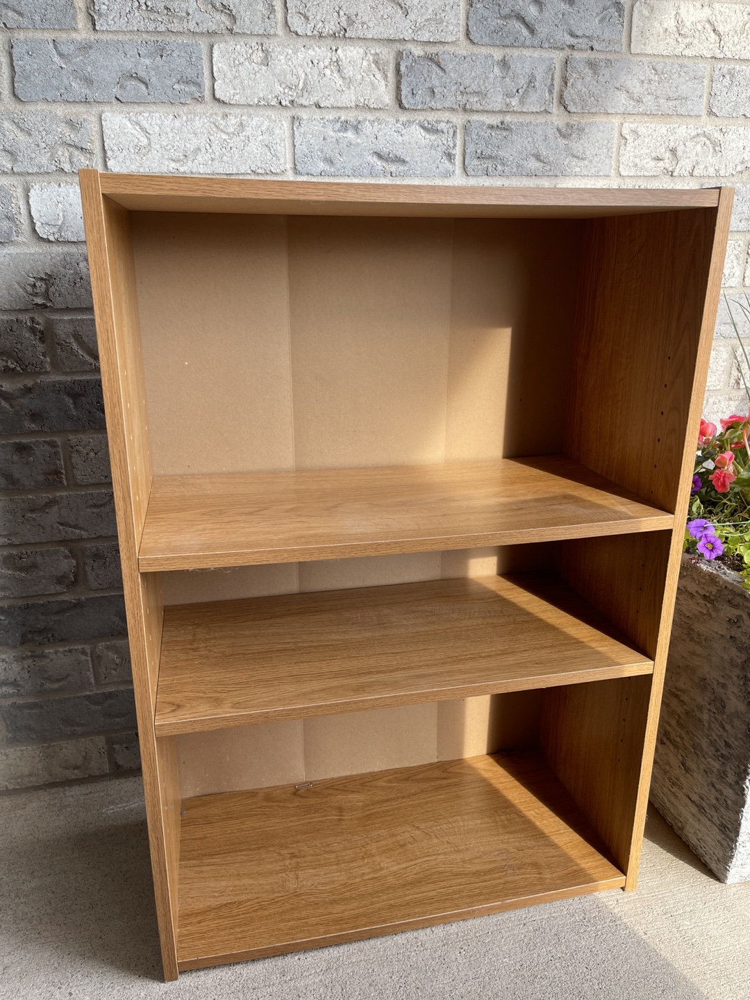 Three-shelf bookcase