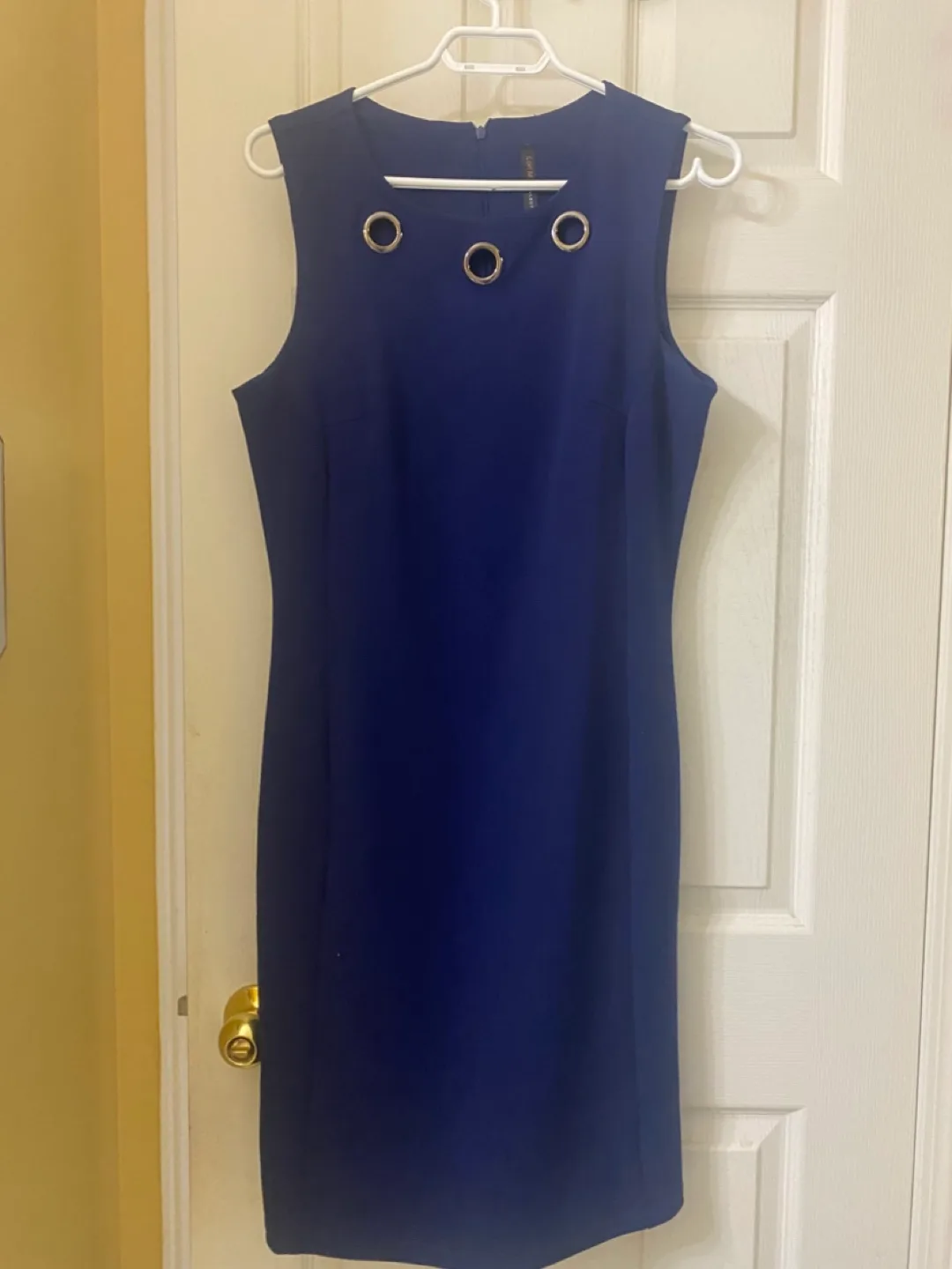 Lori M Collection Sleeveless Cobalt Blue Dress Size LG thumbnail