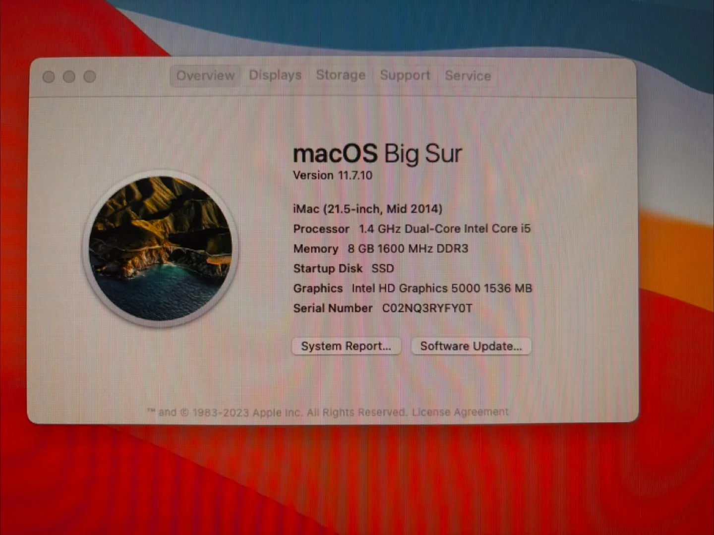 2014 Apple iMac 21.5-inch w Apple keyboard & mouse image indicator(3)