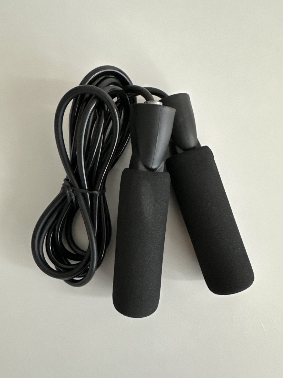 Black skipping jump rope