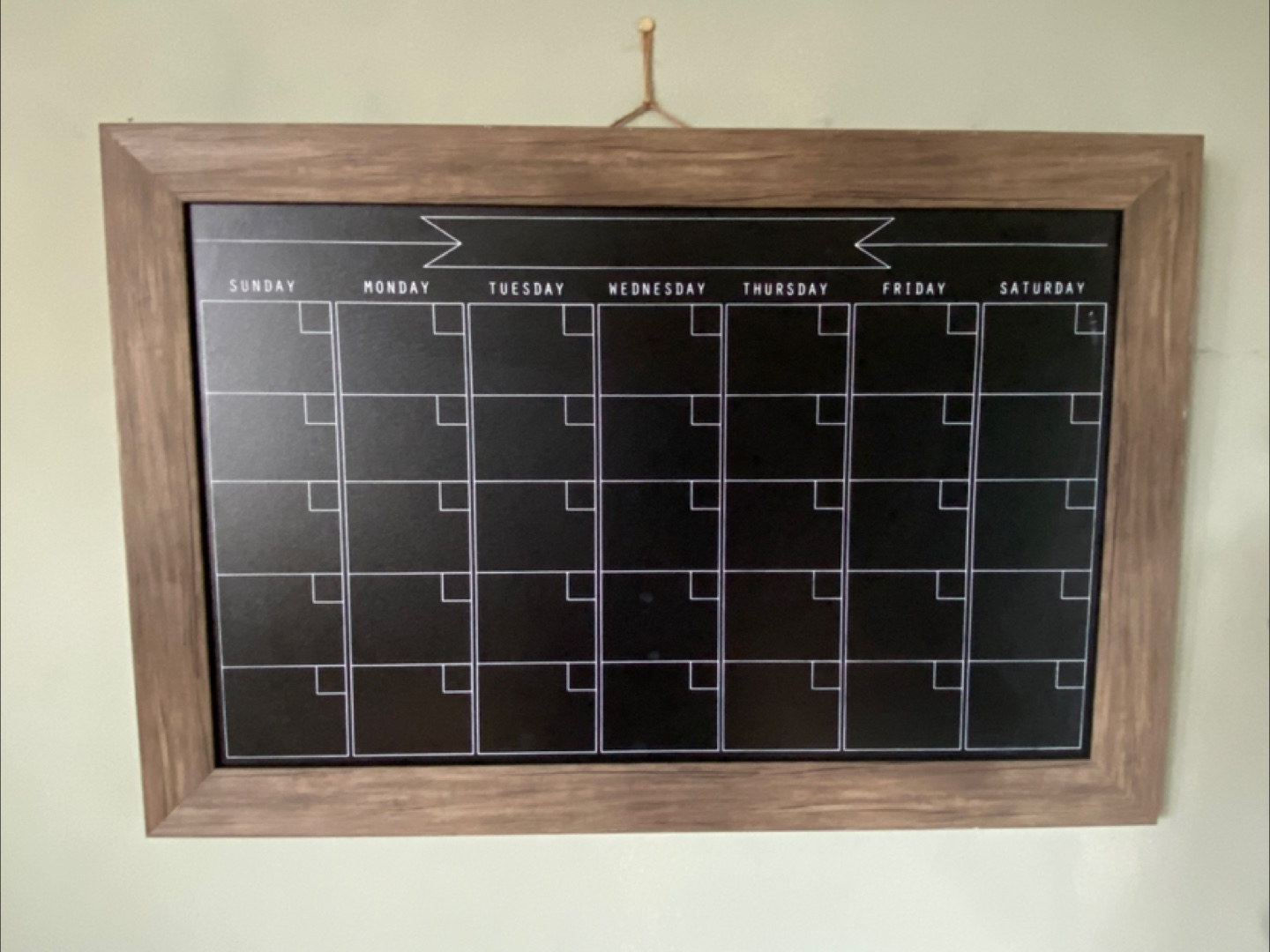 Monthly Chalkboard Calendar