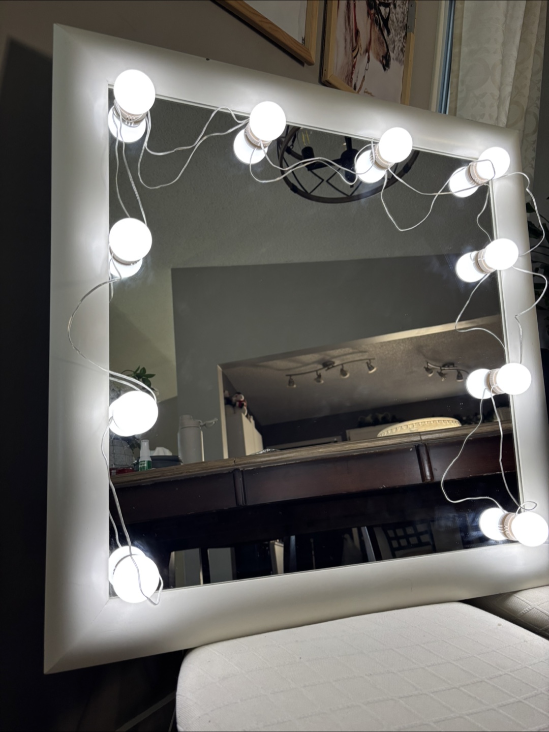 DIY Vanity Mirror with LED Lights - photo 4