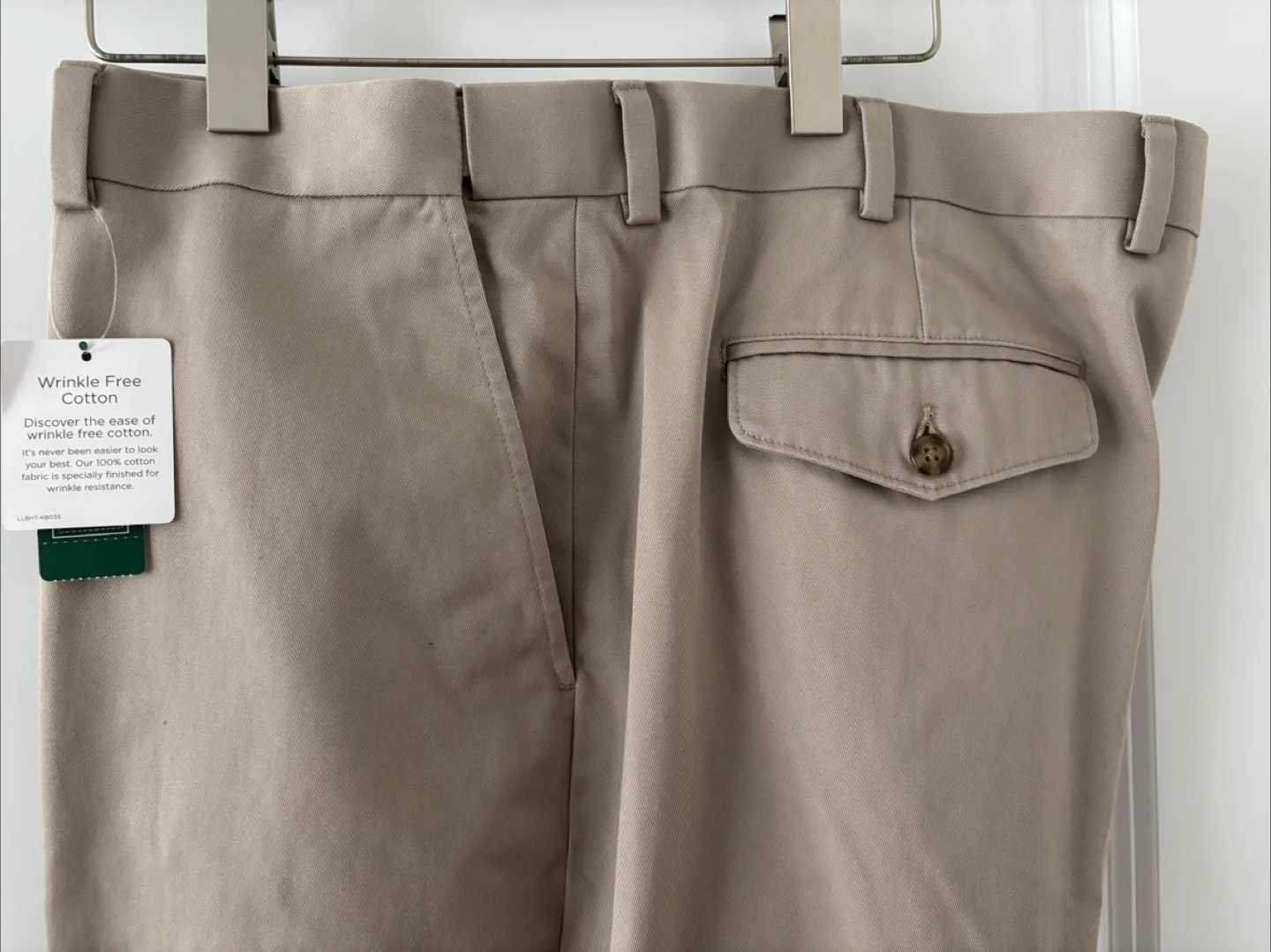 L.L.Bean Men's Wrinkle-Free Cotton Chinos,Khakis~ 42" W 30"L🧡 image indicator(2)