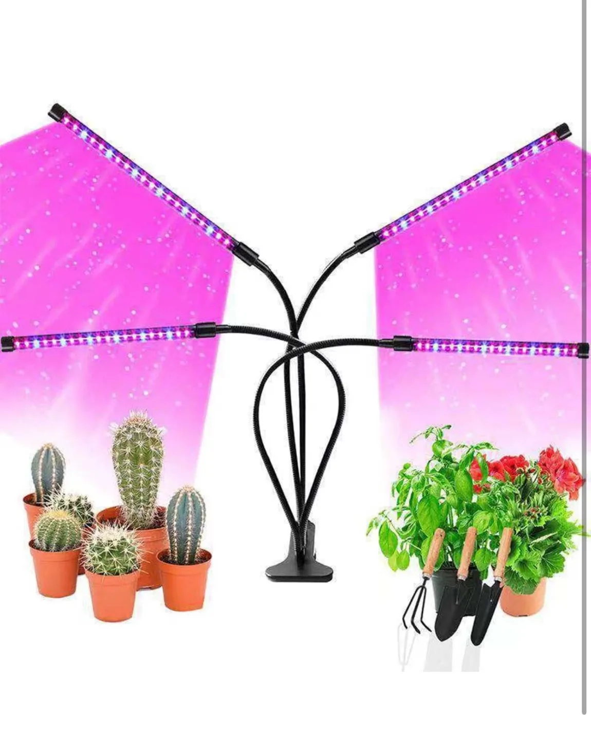 4-Head LED Grow Light Clip-on Lamp for Plants thumbnail