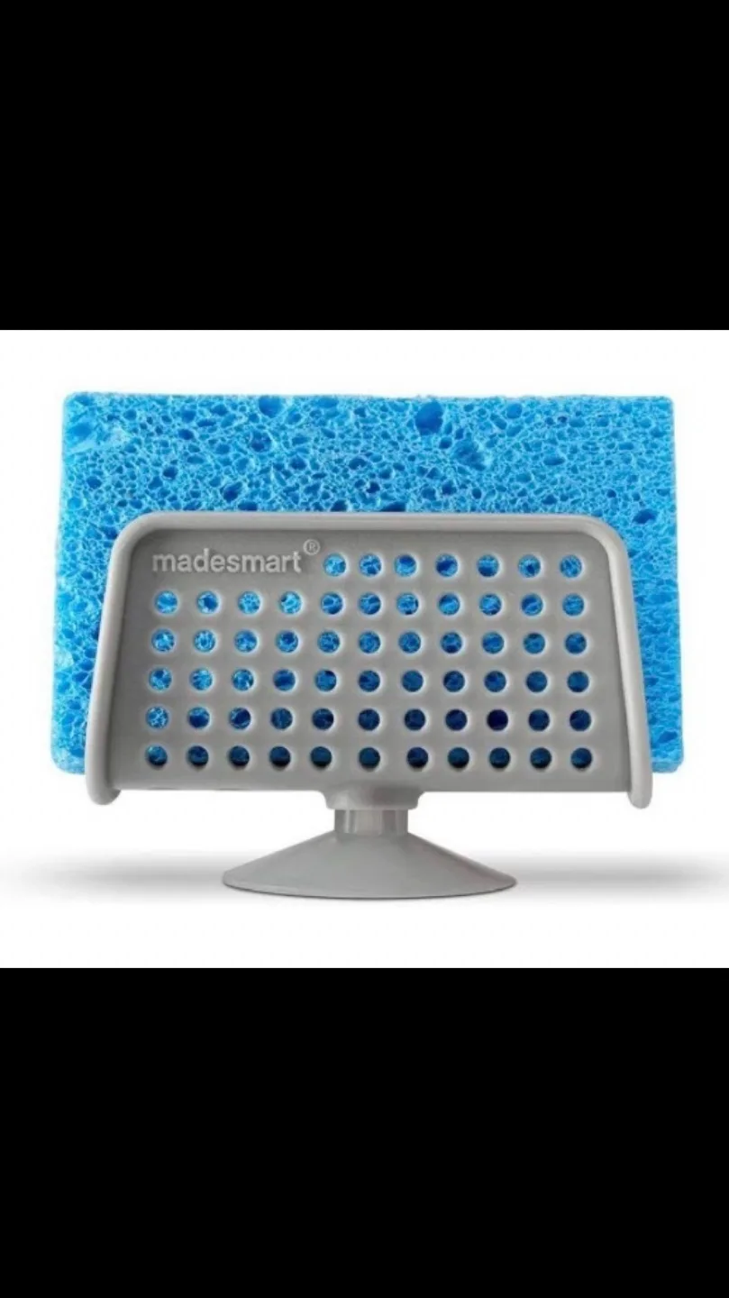 MadeSmart Suction Cup Sponge Holder 🧽🩶 image indicator(7)