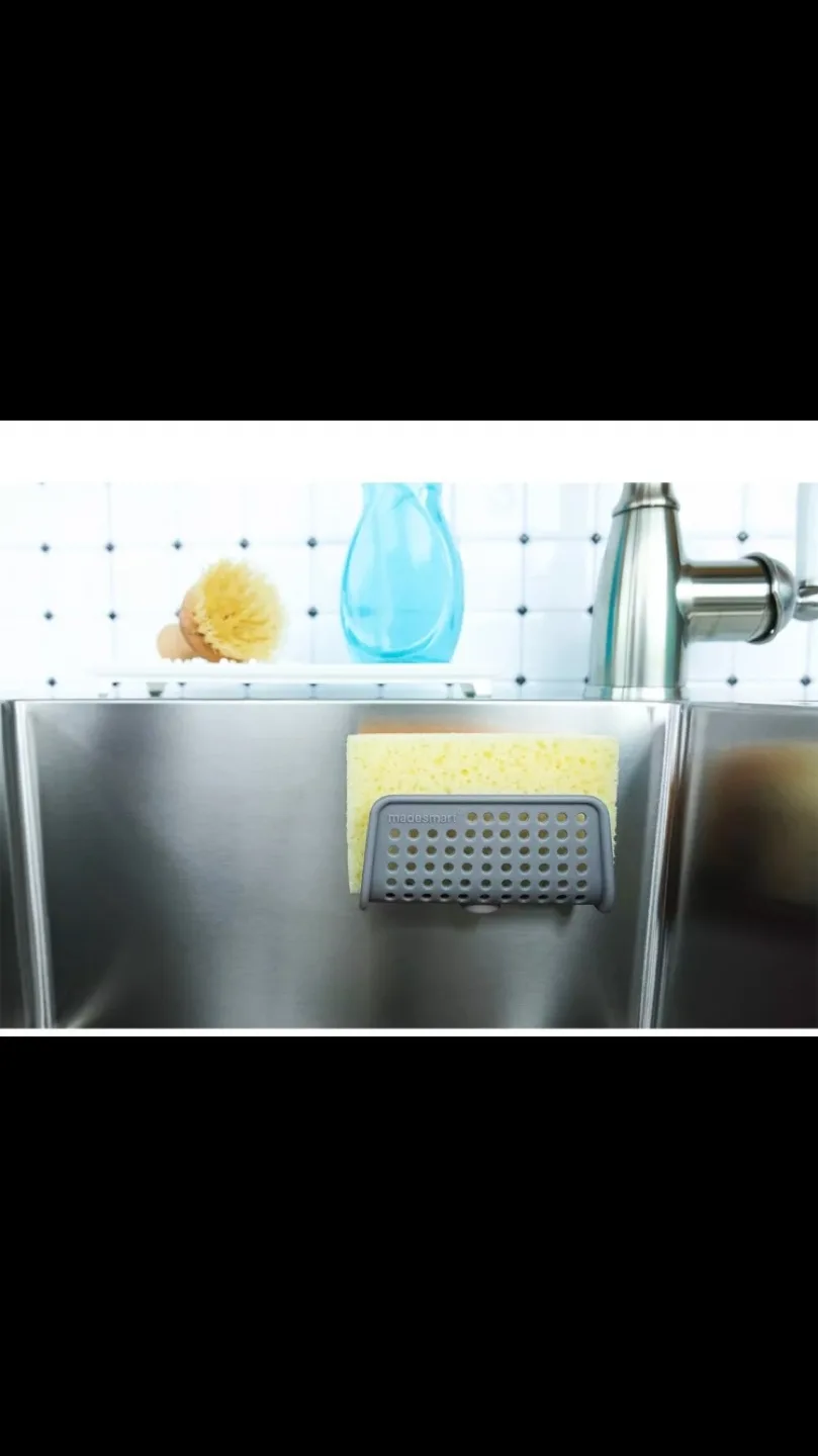 MadeSmart Suction Cup Sponge Holder 🧽🩶 image indicator(8)