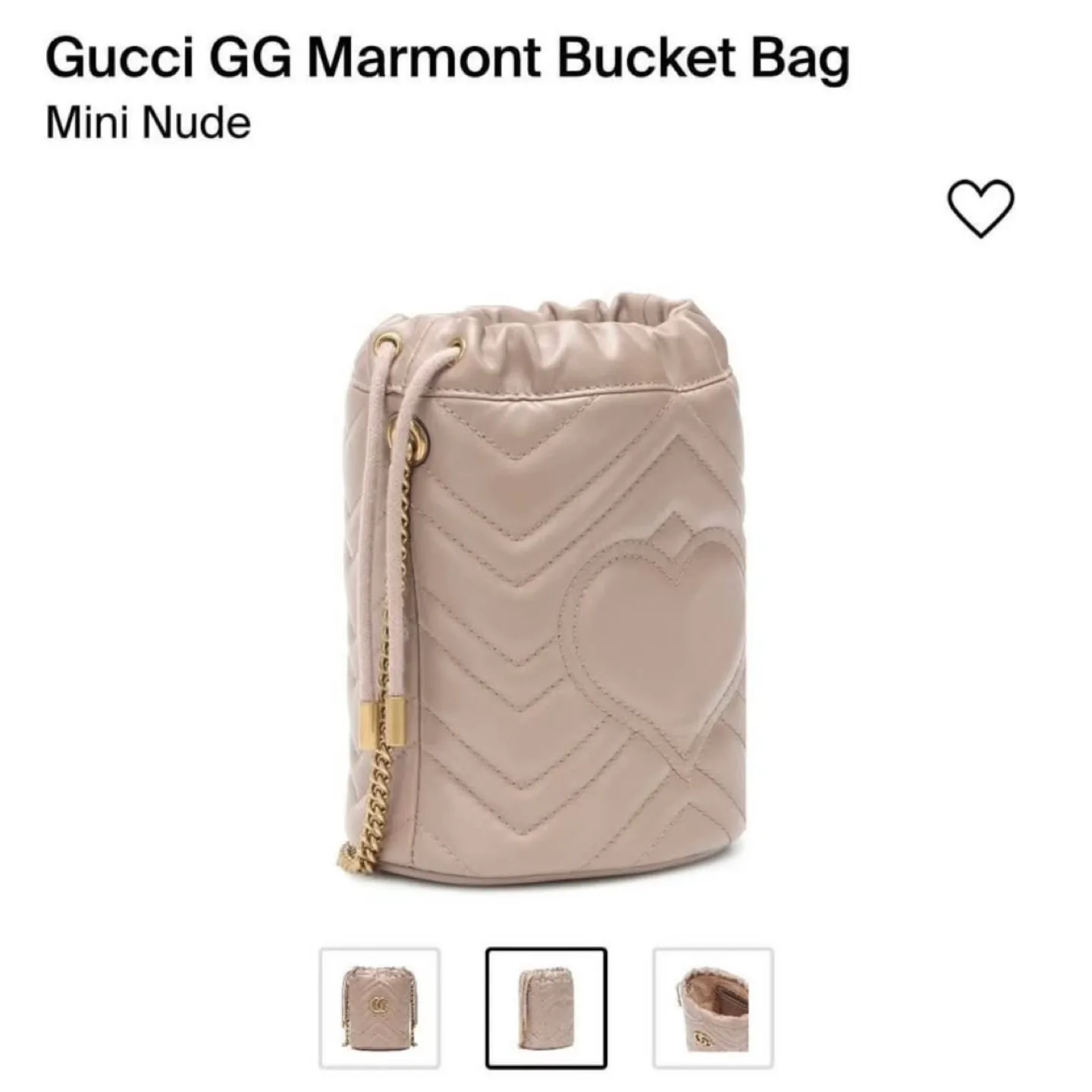 Gucci GG Marmont Mini Bucket Bag - Nude image indicator(2)