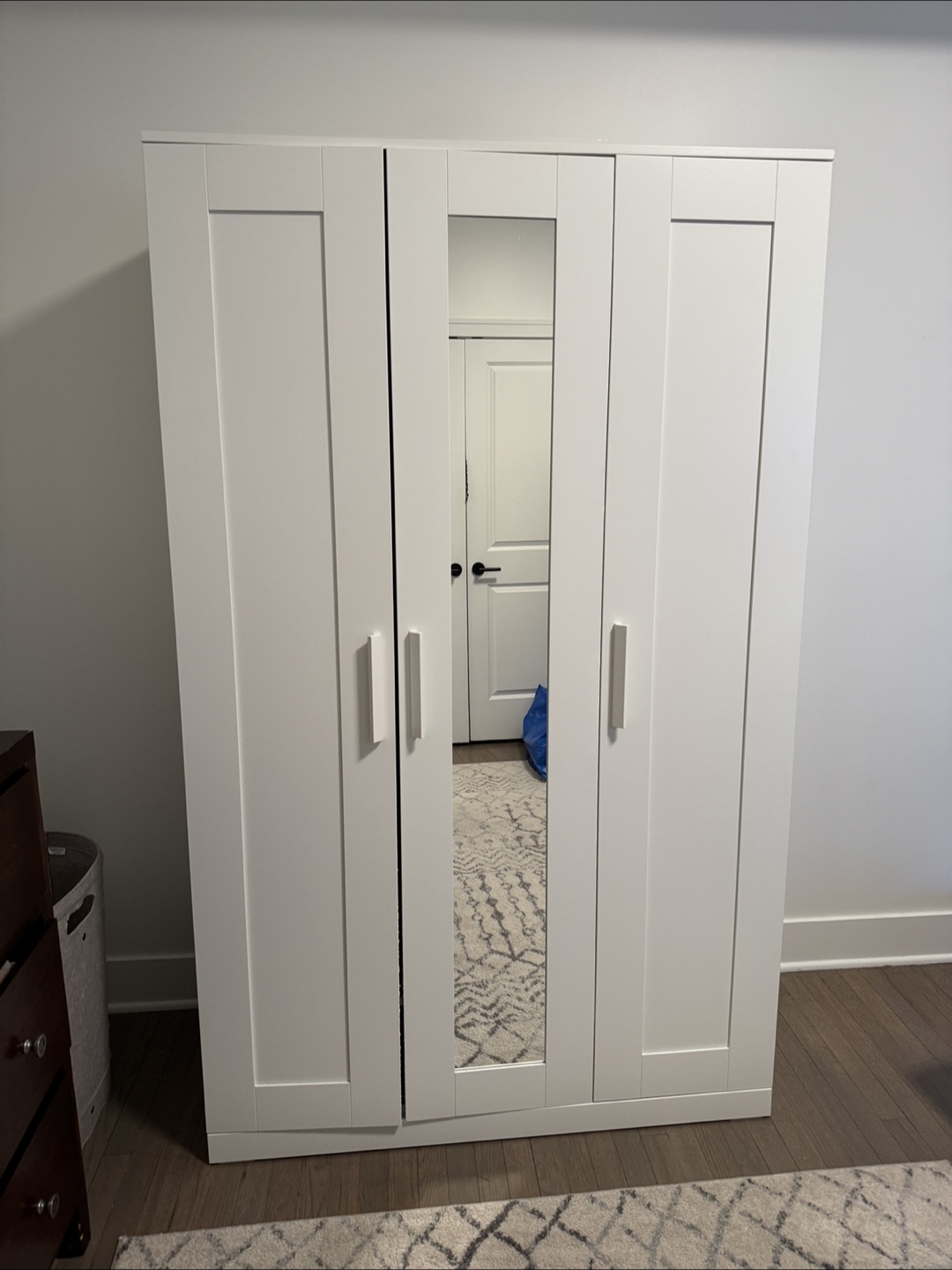 White Armoire with Mirror