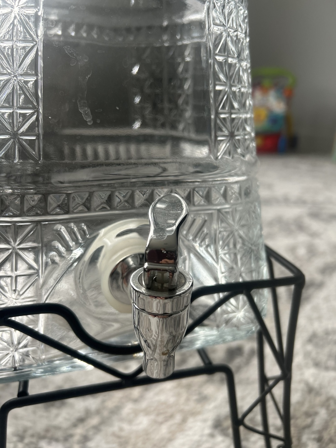 Eiffel Tower Glass Beverage Dispenser with Stand - photo 3