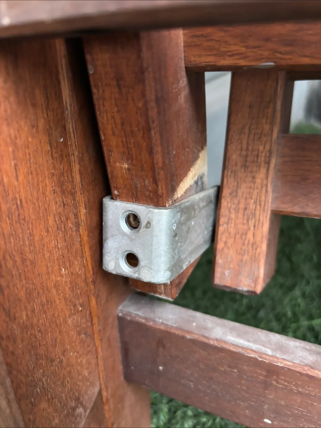 Two Wooden Folding Patio Lounge Chairs with Cushions image indicator(6)