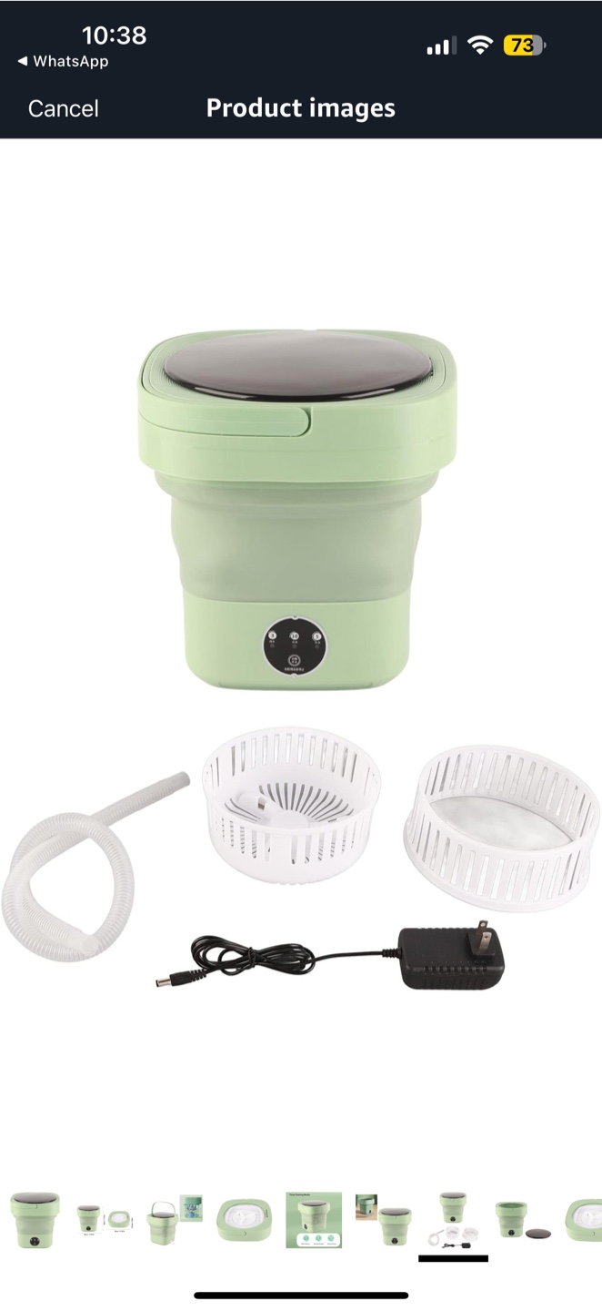 Foldable Mini Portable Washing Machine - Green - photo 4