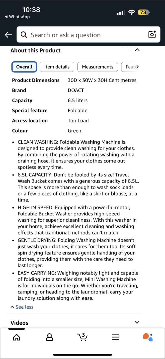 Foldable Mini Portable Washing Machine - Green - photo 5