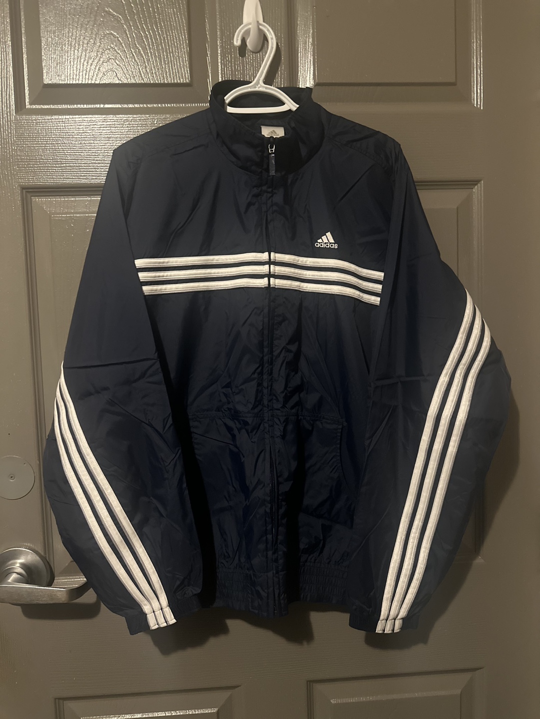 Adidas Men's Navy Blue Track Jacket Size M
