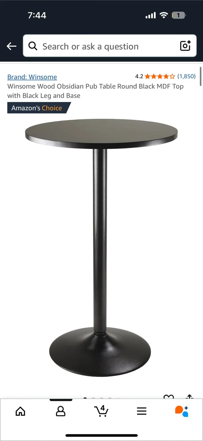 Black Round Pub Table image indicator(6)
