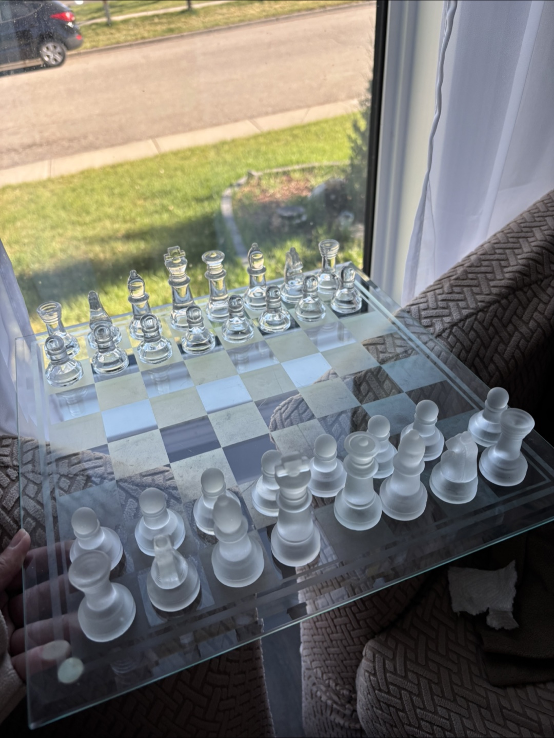 Glass Chess Set with Etched Board - photo 3