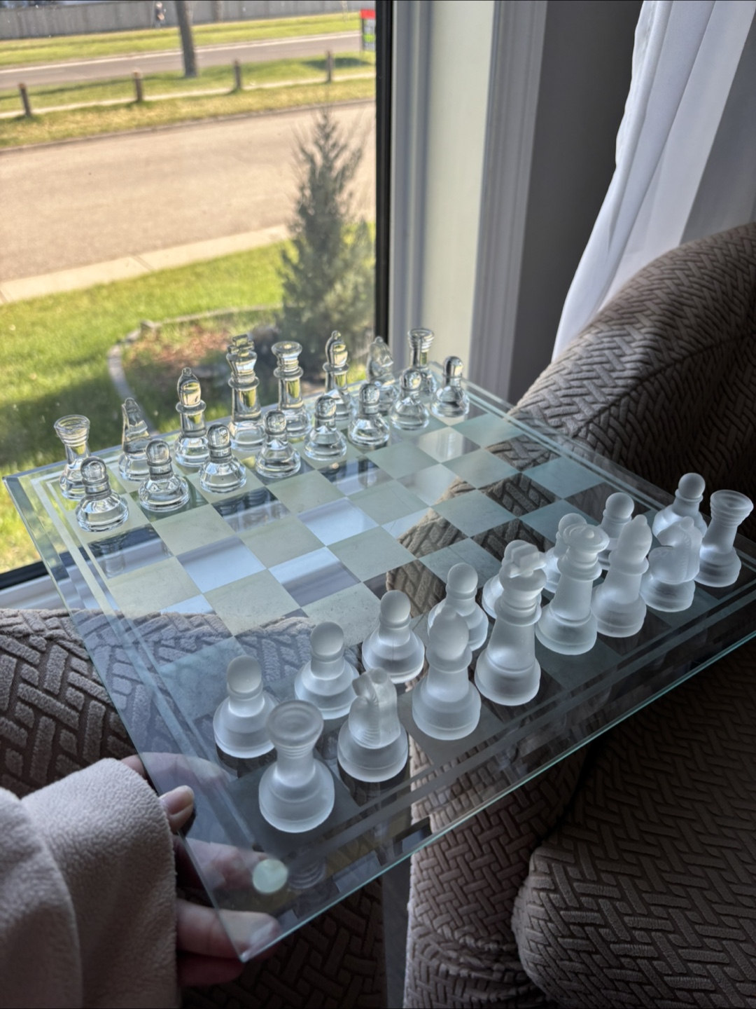 Glass Chess Set with Etched Board - photo 2