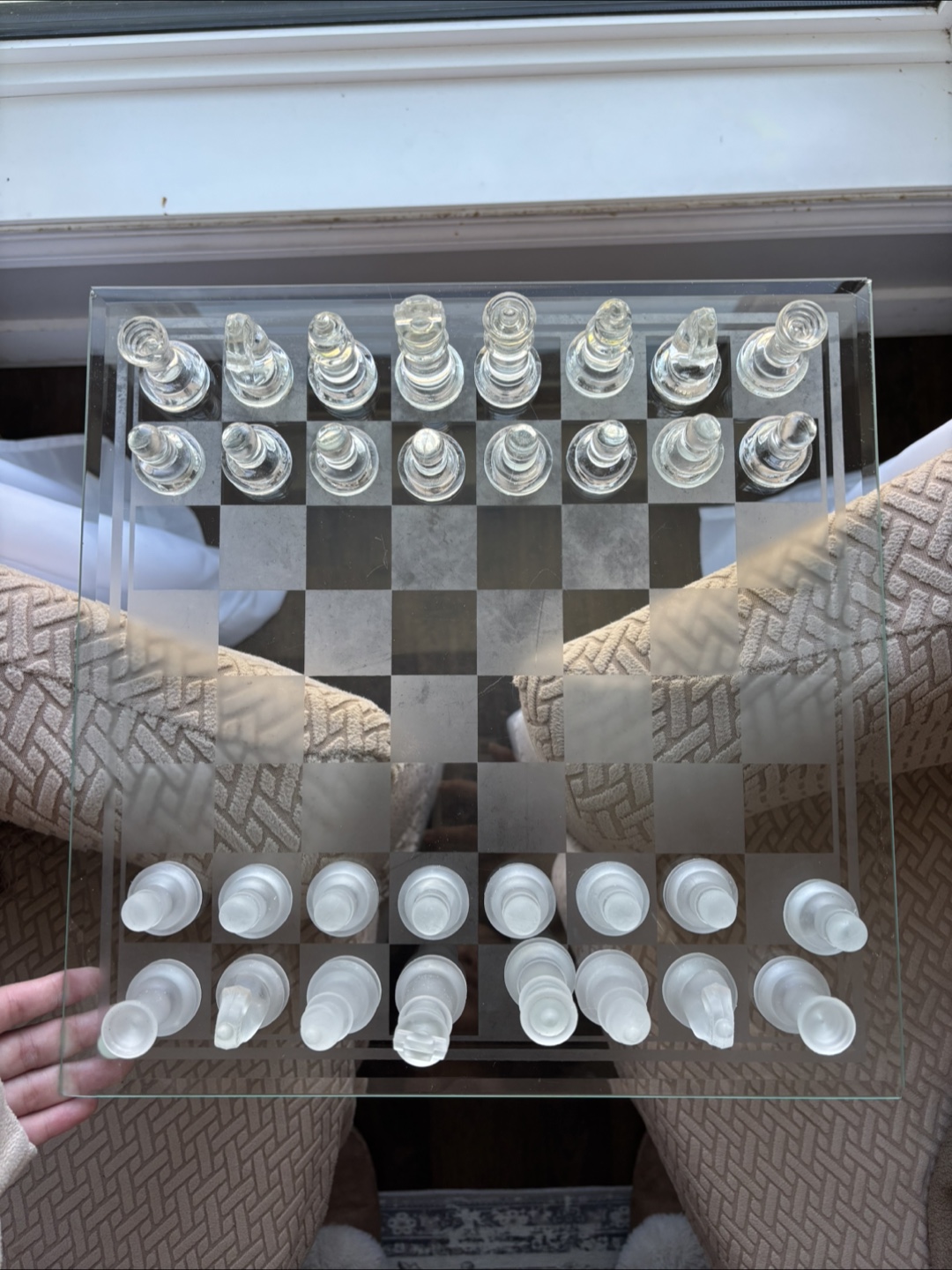Glass Chess Set with Etched Board - photo 4