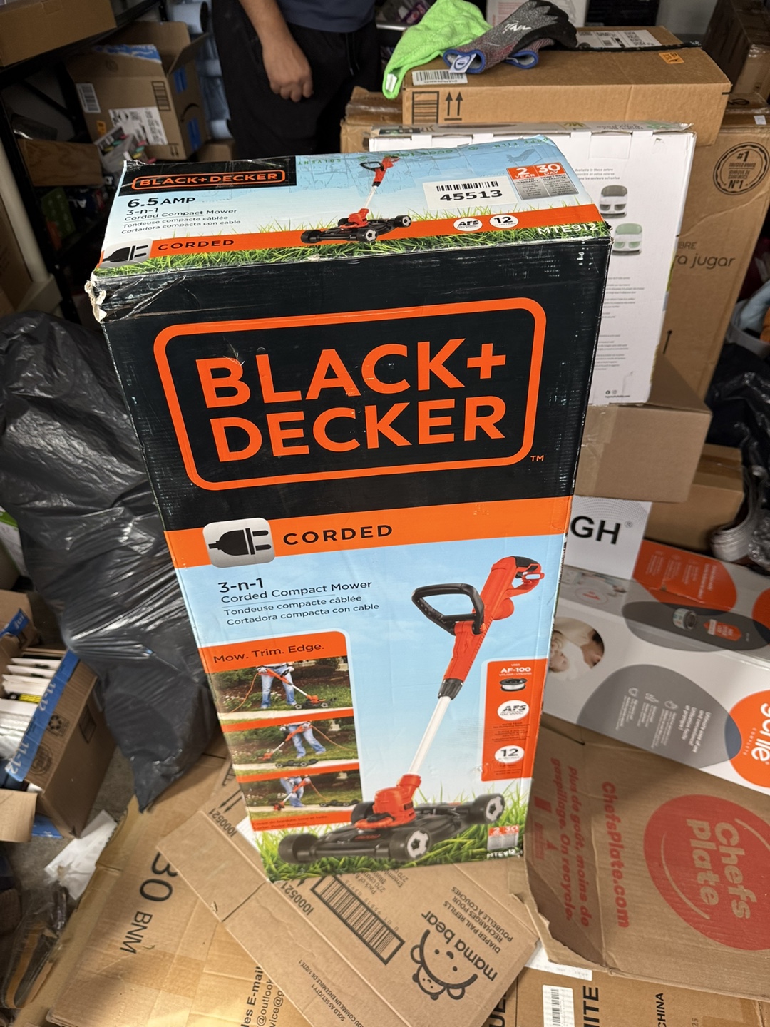 New Black+Decker 3-in-1 Corded Mower trimmer edger