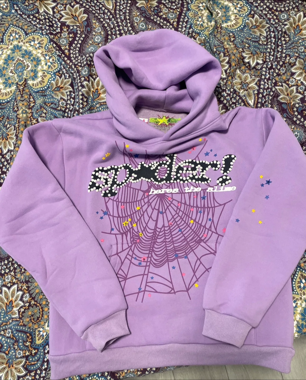 SP5DER Punk Hoodie - Lavender - Size Medium image indicator(2)