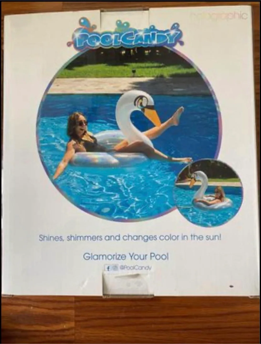 PoolCandy Holographic Goose Jumbo Pool Tube🧡 image indicator(3)