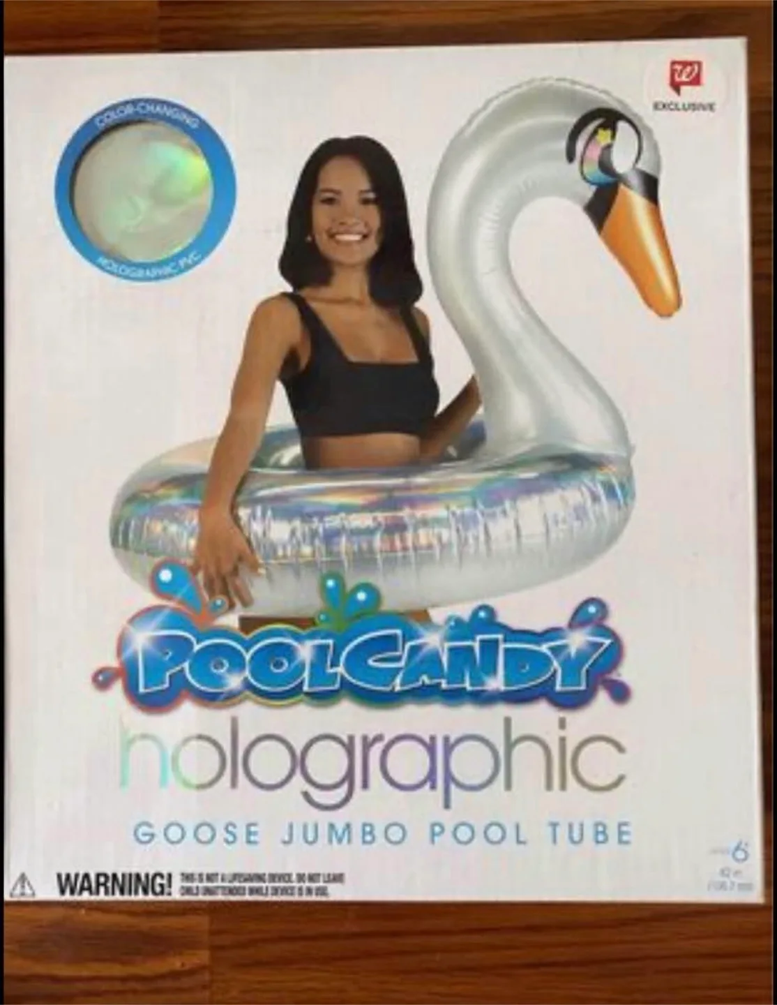 PoolCandy Holographic Goose Jumbo Pool Tube🧡 image indicator(2)
