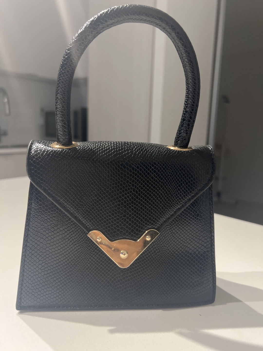 Black Mini Top Handle Handbag