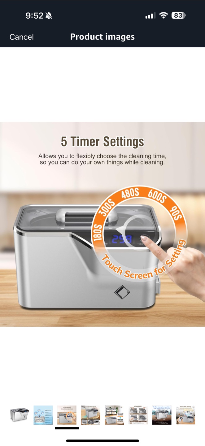 LifeBasis Ultrasonic Cleaner - photo 3