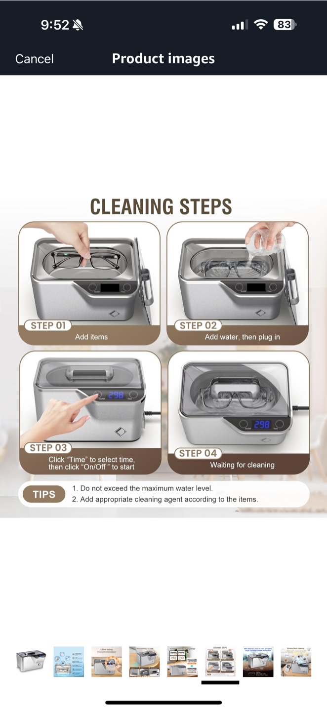 LifeBasis Ultrasonic Cleaner - photo 4