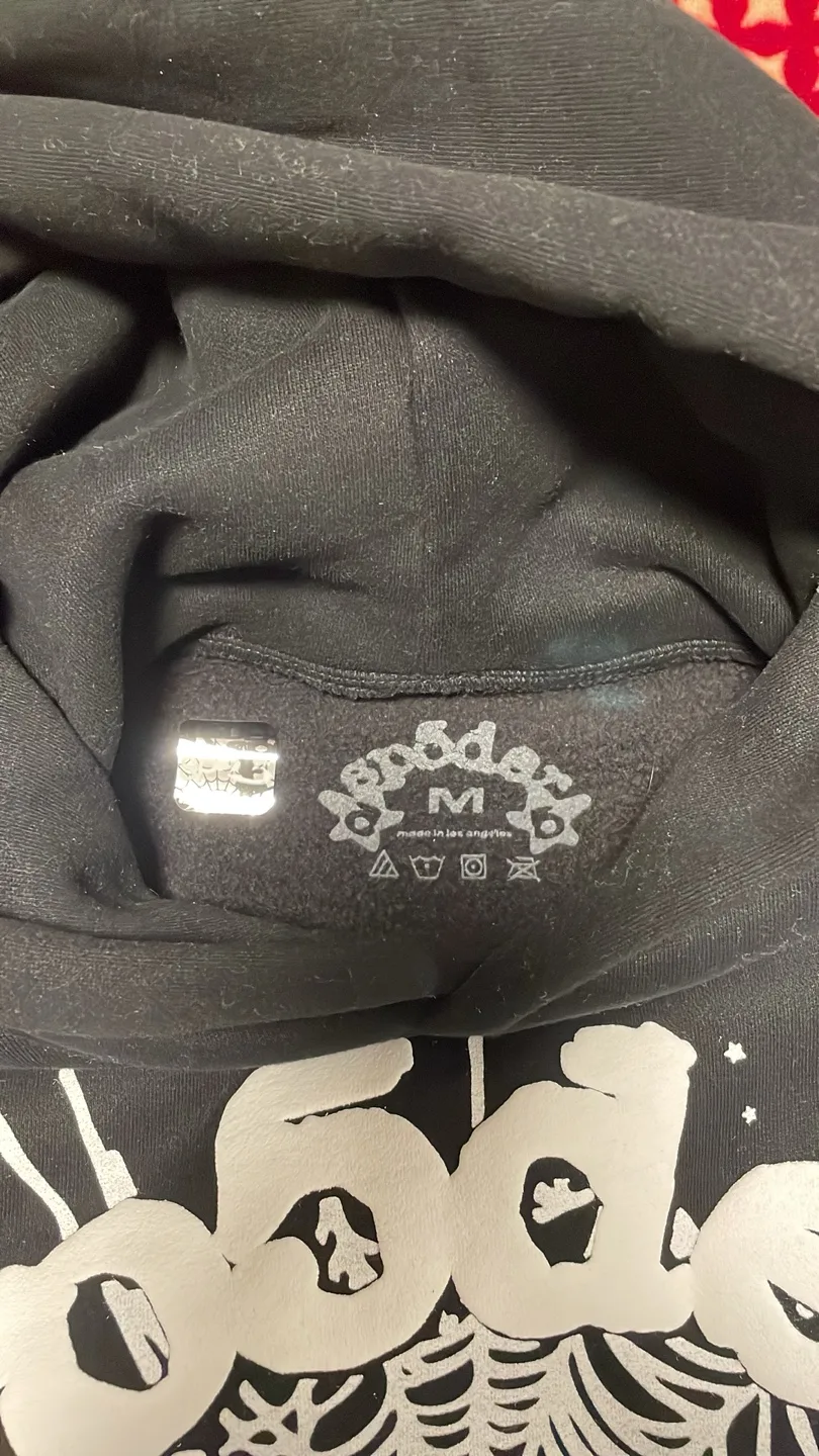 OG BLACK WEB SP5DER HOODIE image indicator(3)