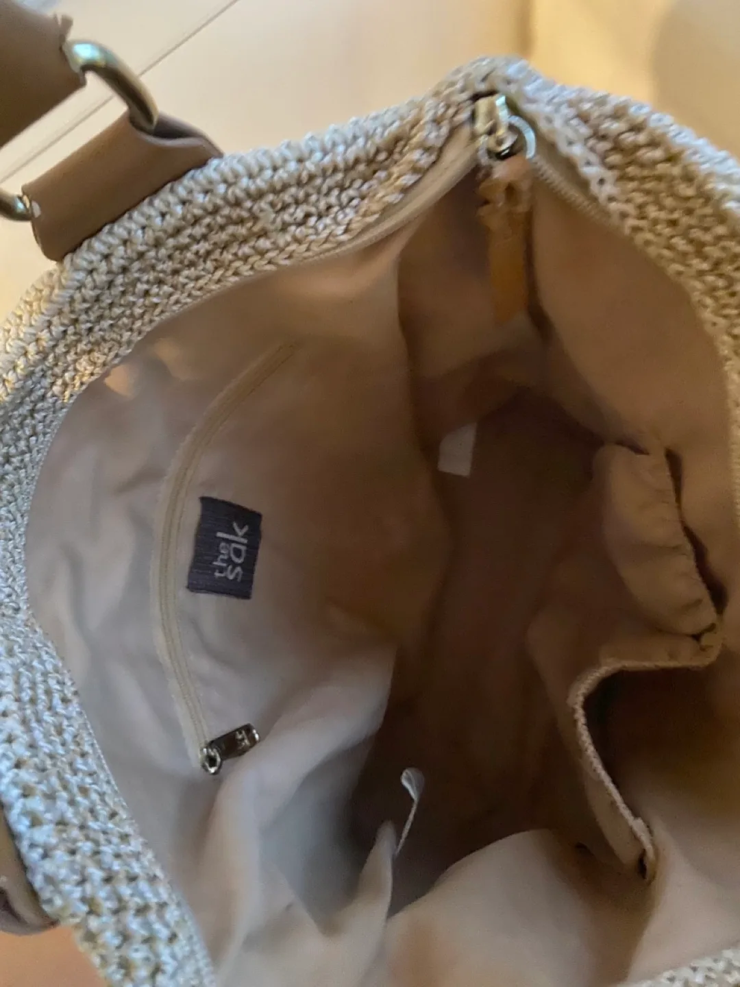 The Sak Knitted Tote Bag with Leather Accents image indicator(4)