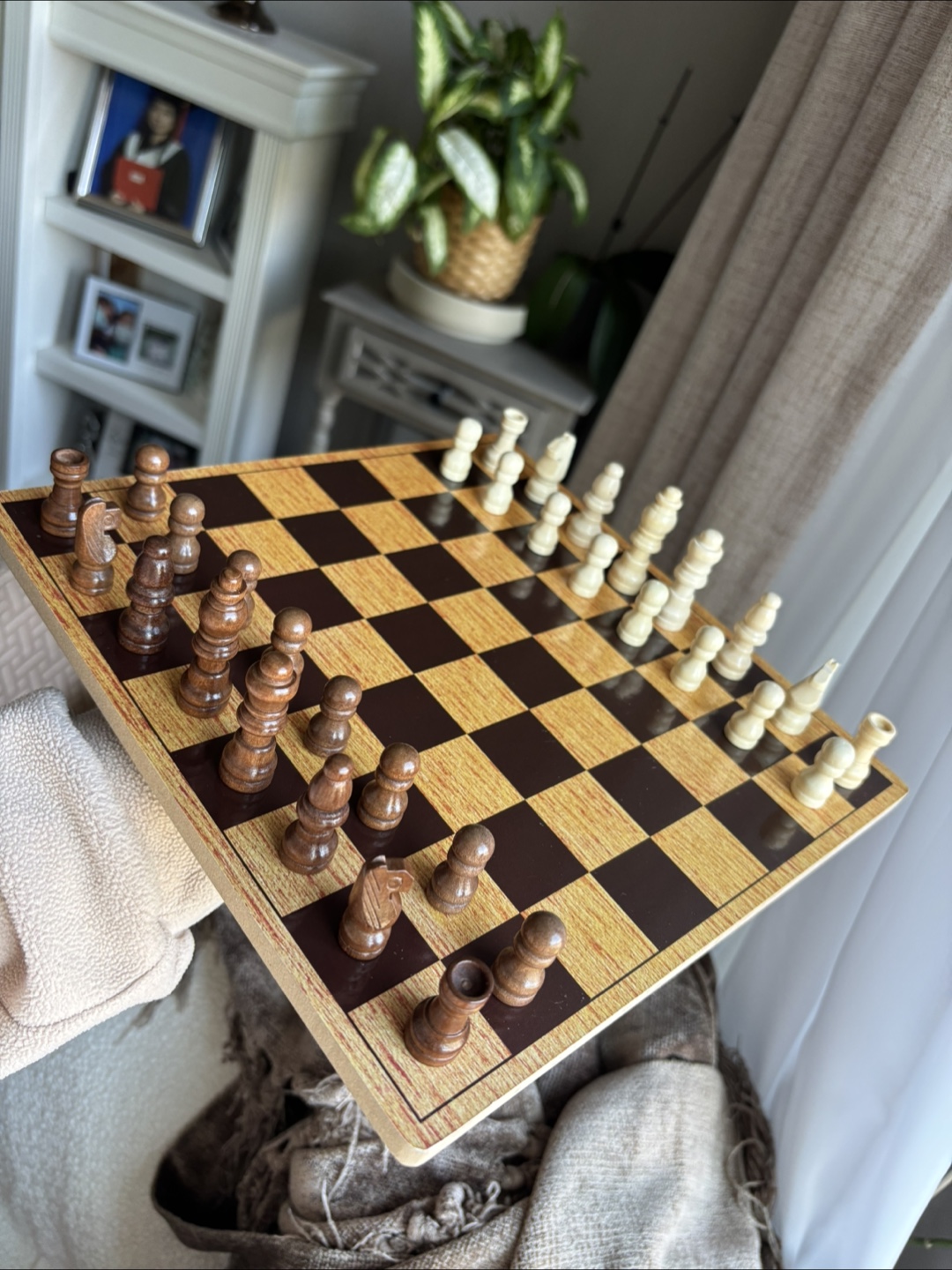 Portable Wooden Chess Set