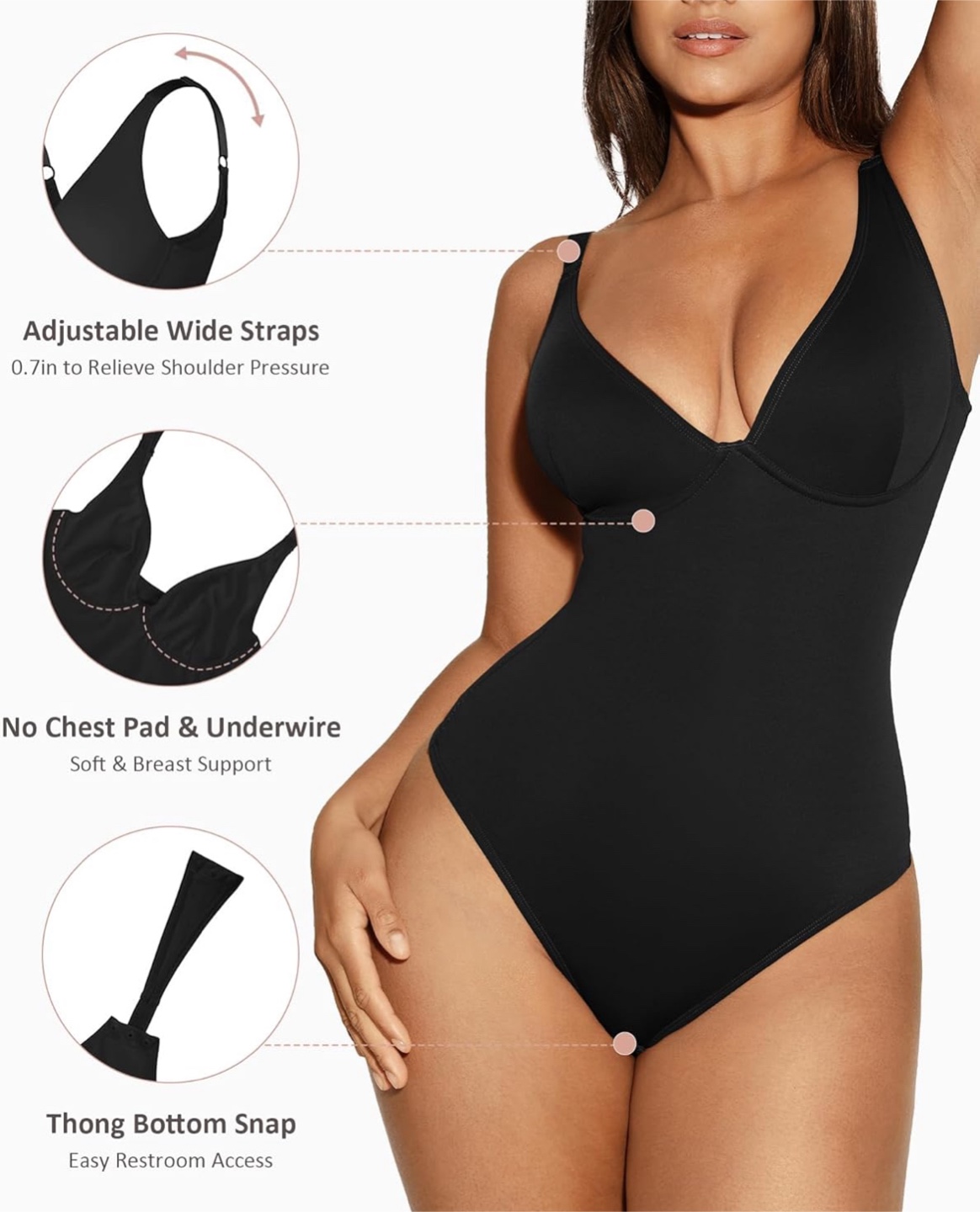 NEW! FeelinGirl Bodysuit Tummy Control Slim Body Shaper - photo 3
