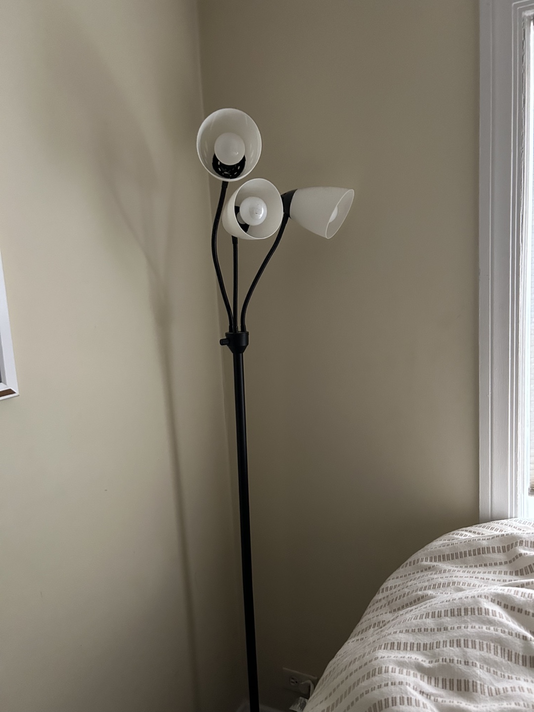 3-Light Black Floor Lamp