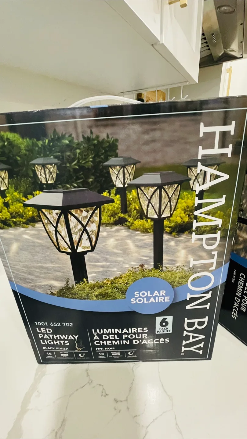 Hampton Bay Solar LED Pathway Lights - 6 Pack thumbnail