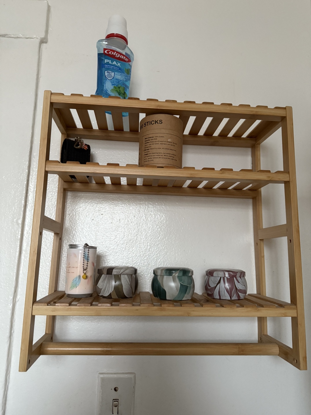 Set of Two Bamboo Wall Shelves - photo 3