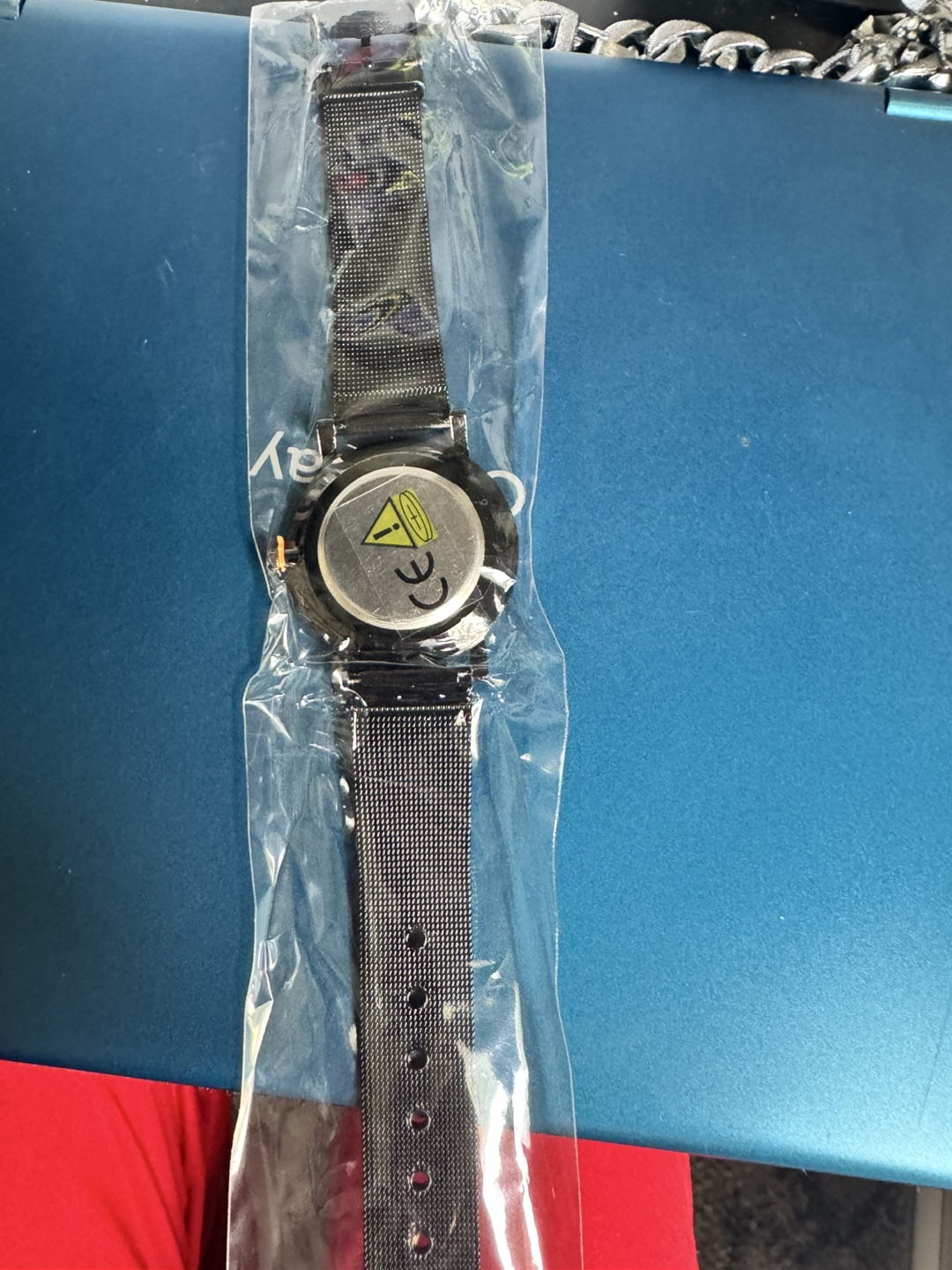 Black Metal Mesh Band Unisex Wristwatch New Battery - photo 3