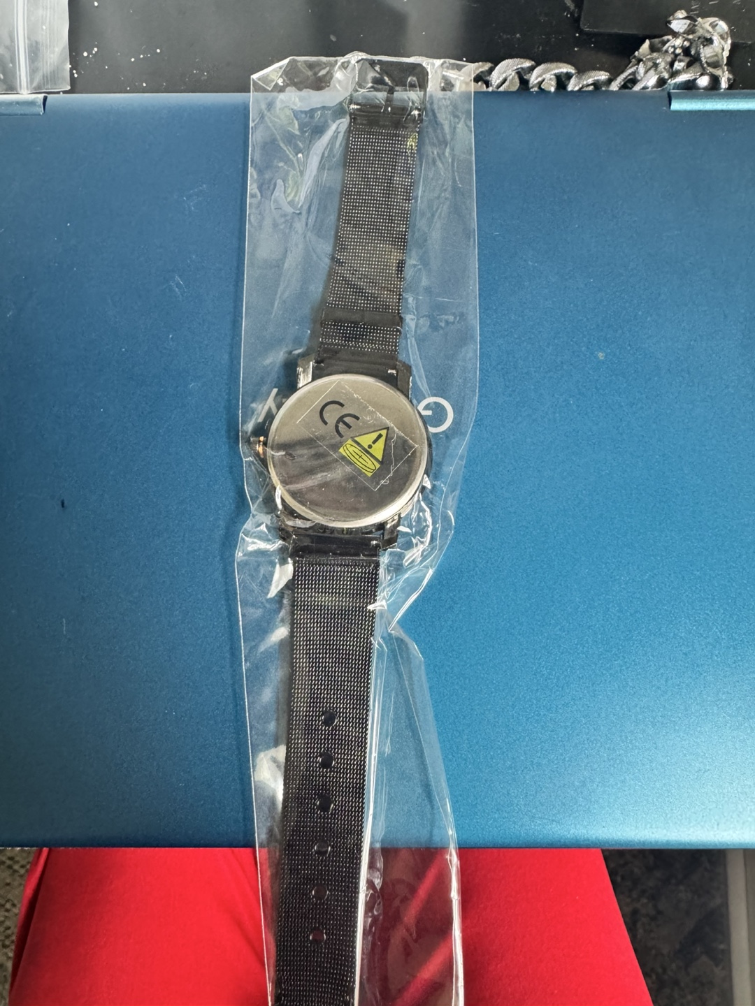 Black Metal Mesh Band Unisex Wristwatch New Battery - photo 5