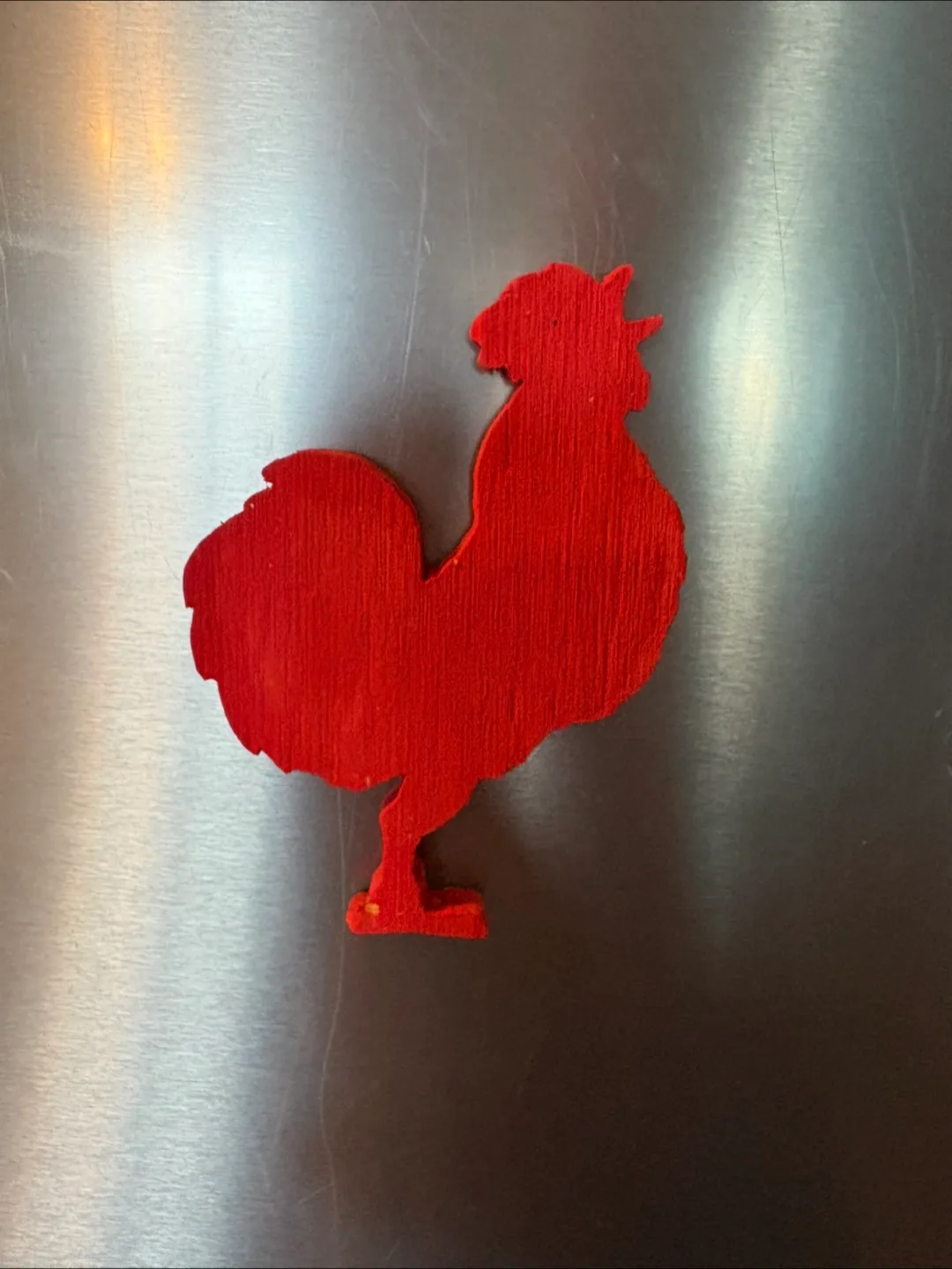 Red Wooden Rooster magnet thumbnail