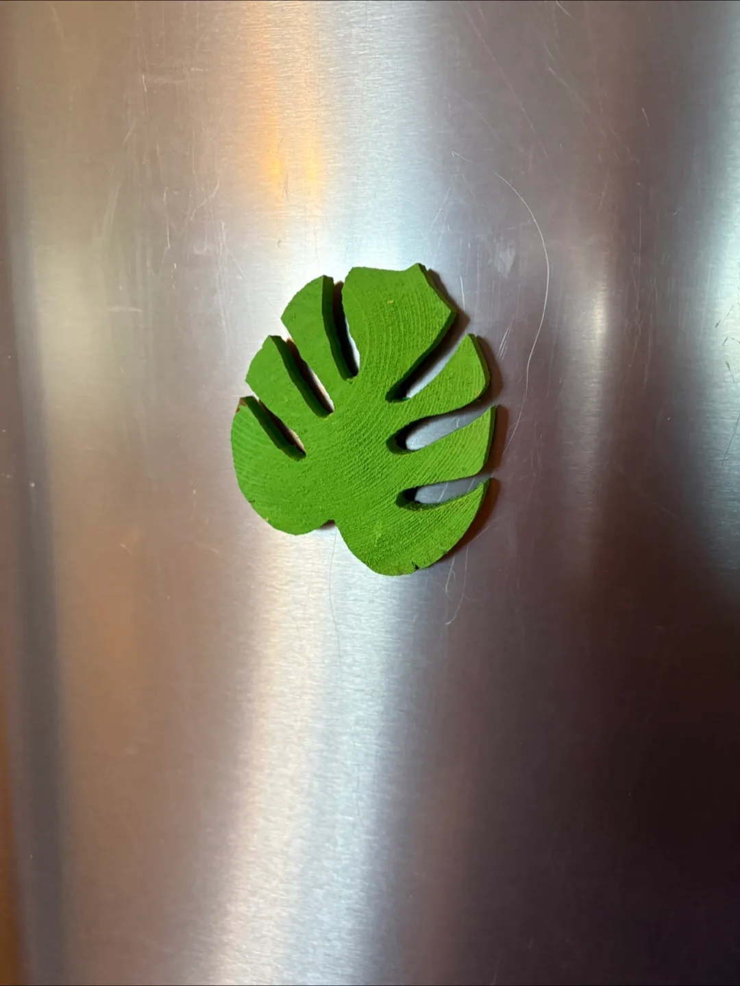 Green Monstera Leaf Fridge Magnet thumbnail