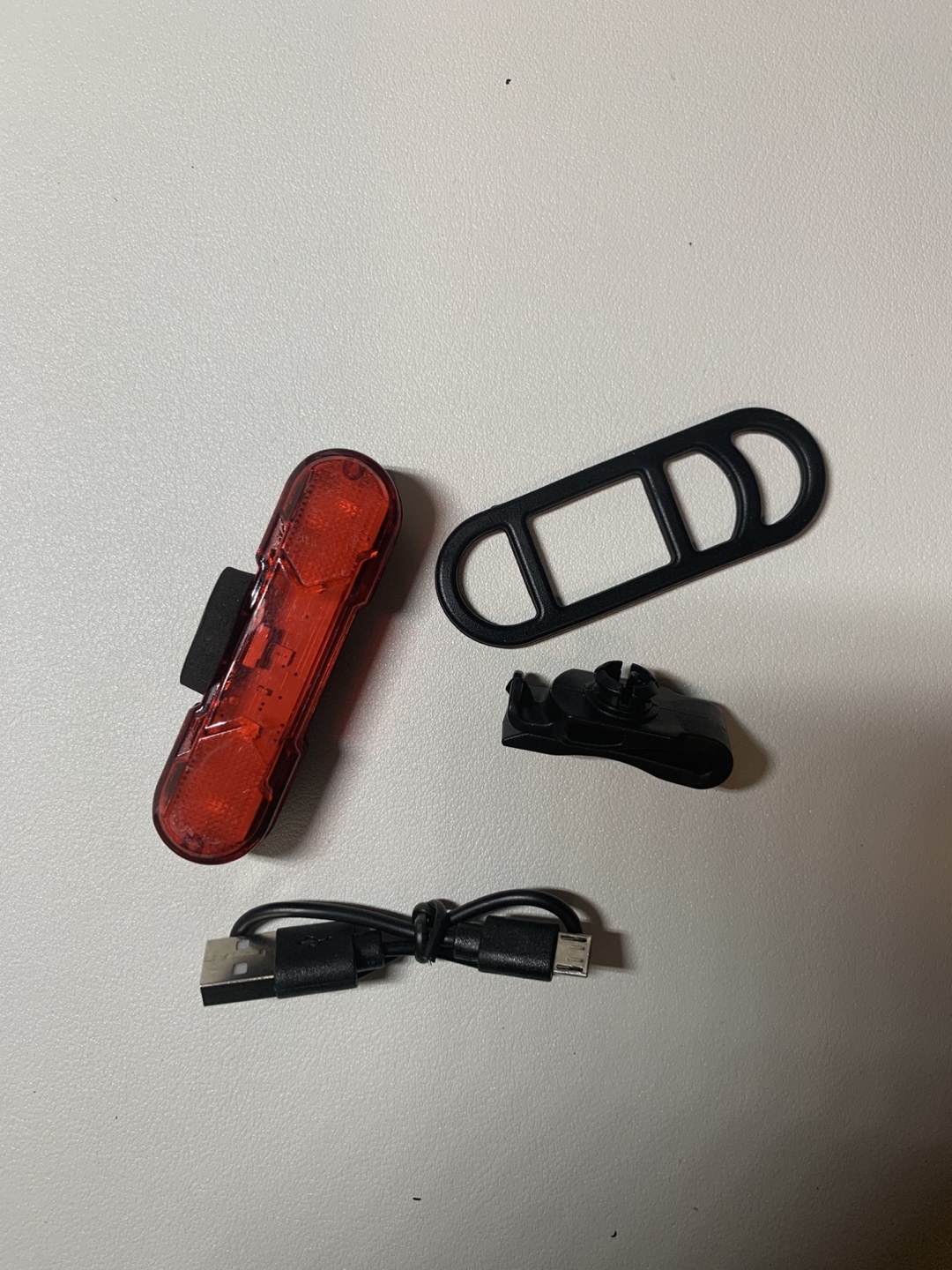 Red Bike Tail Light with USB Charging Cable and Mounts - photo 2