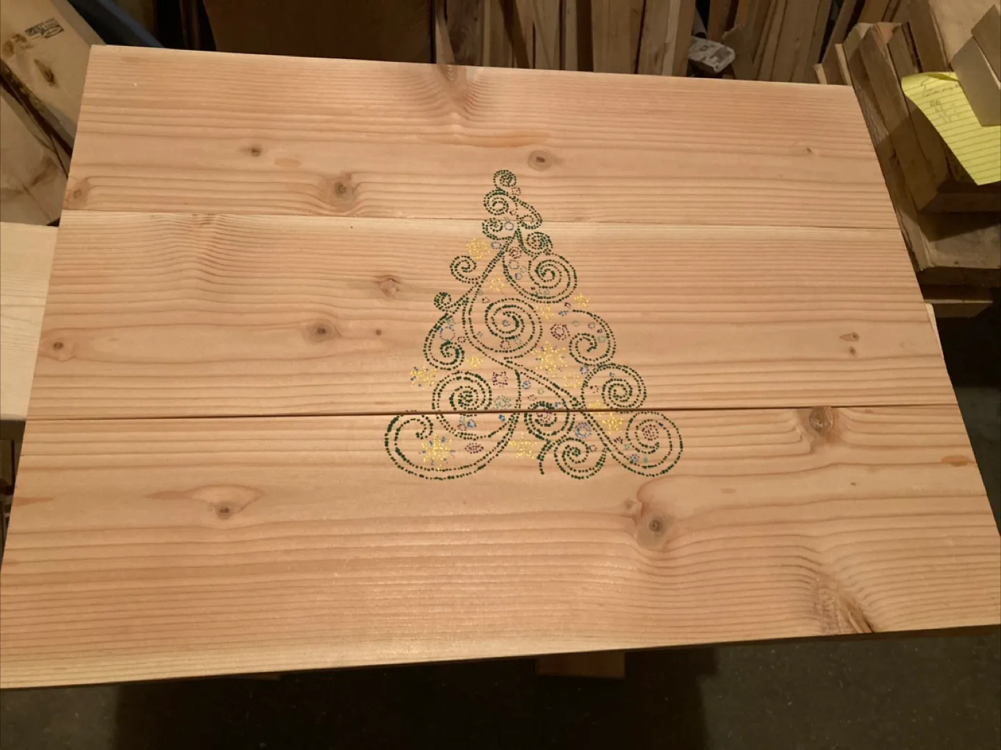 Wooden Christmas Tree serving tray thumbnail
