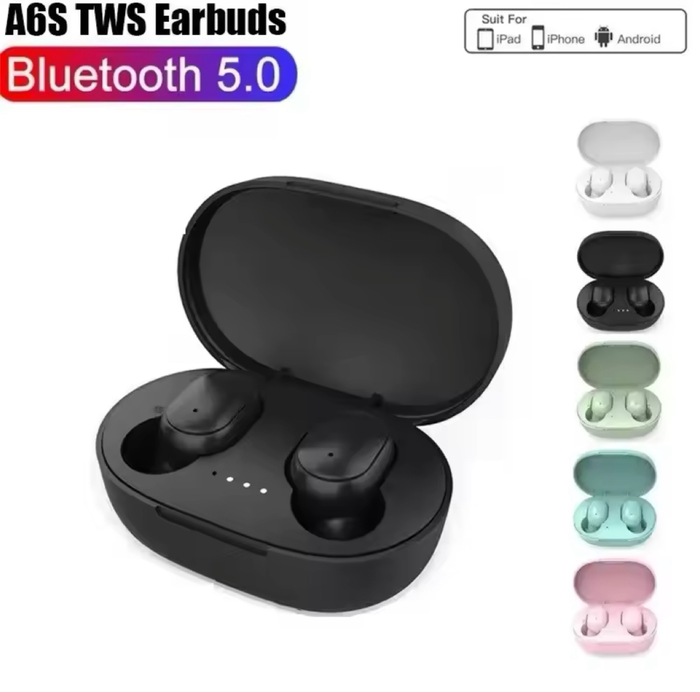 A6S TWS Earbuds Bluetooth 5.0 Wireless Earphones