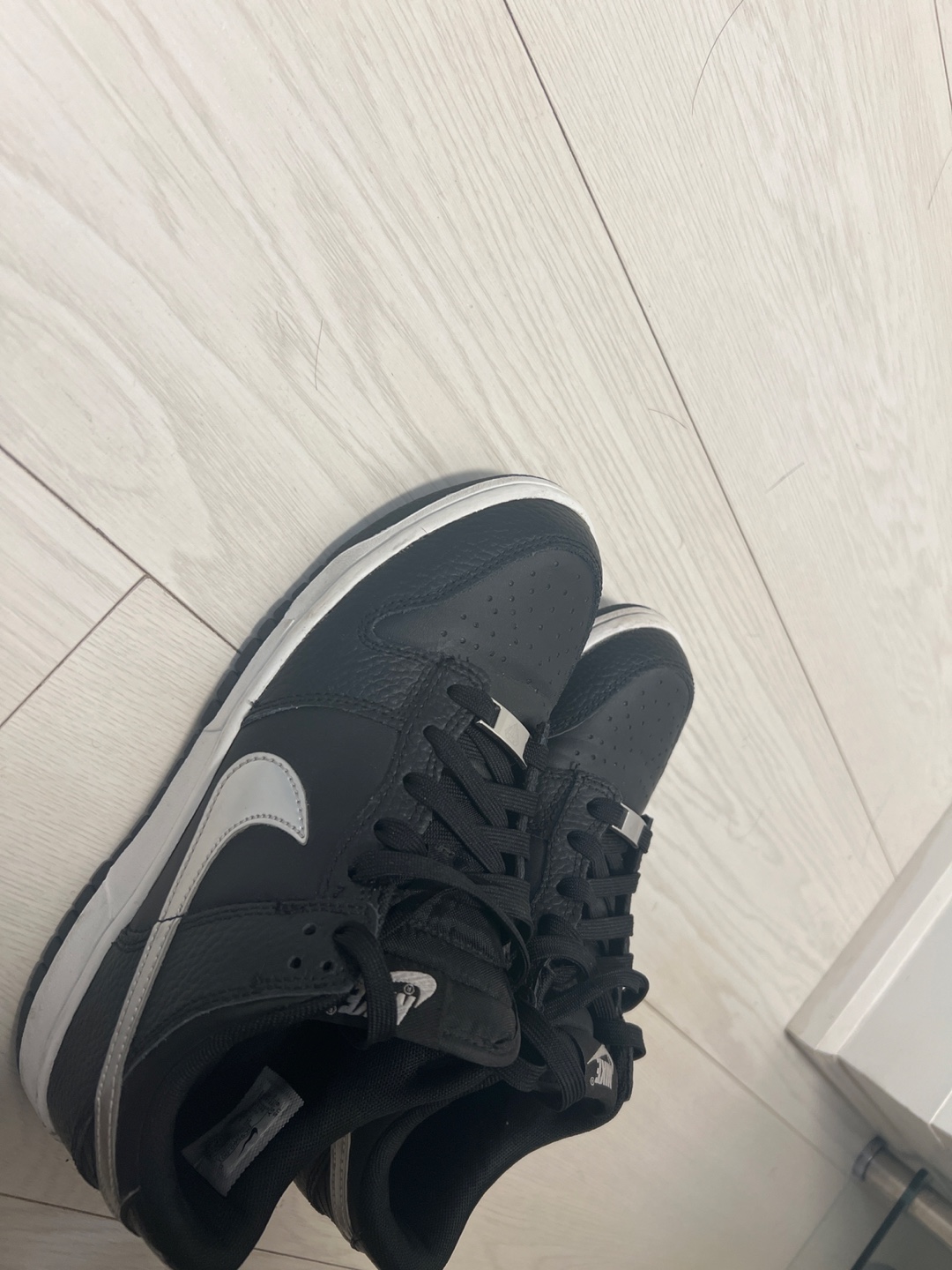 Nike Dunk Low Black Silver Sneakers - photo 2