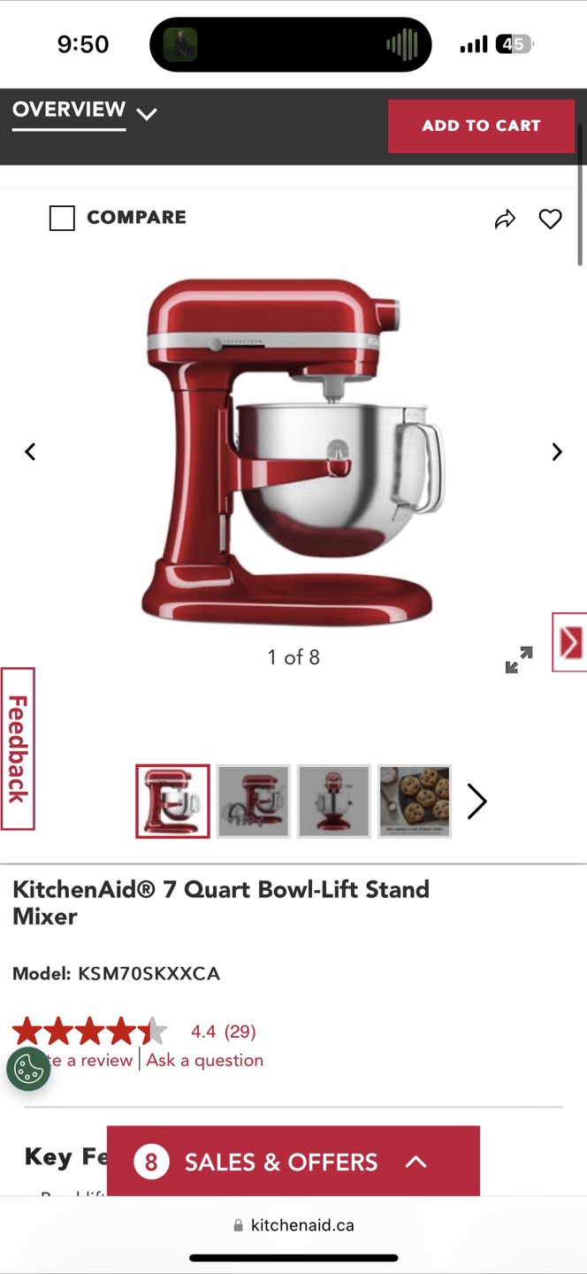 KitchenAid Mixer+icecream attachment + slice attach