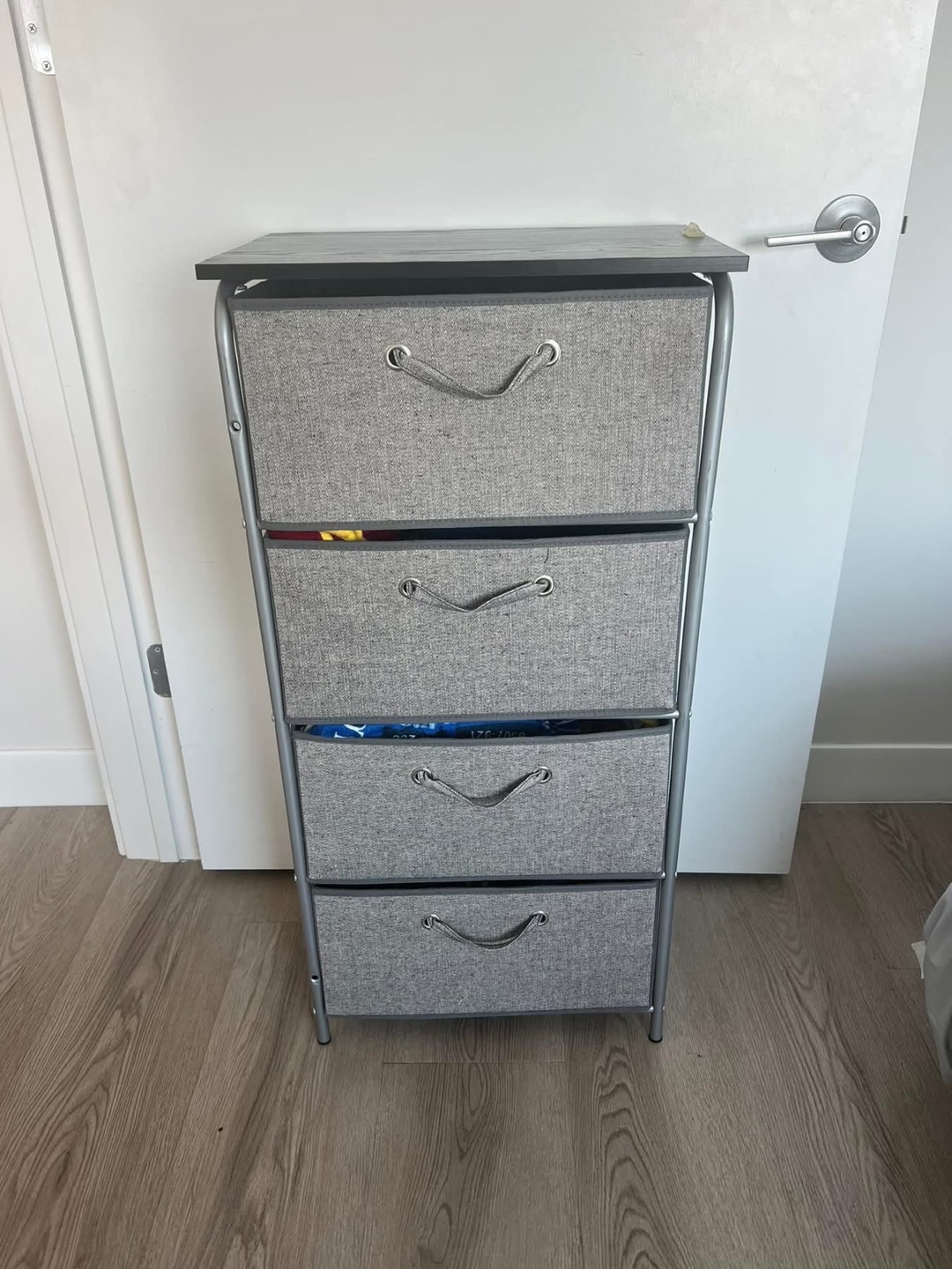 Grey Fabric 5-Drawer Storage Organizer